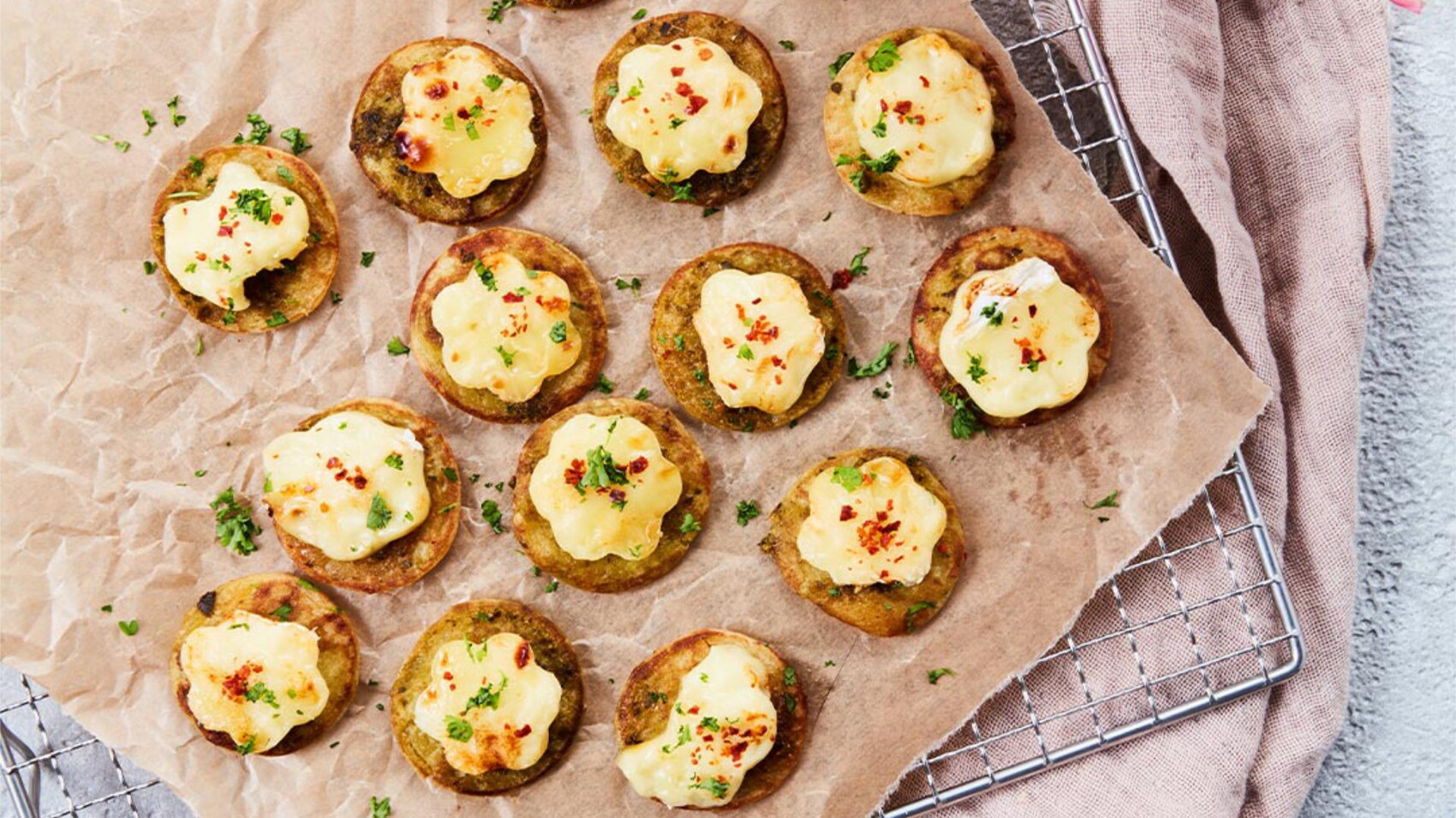 Blinis auf Backblech