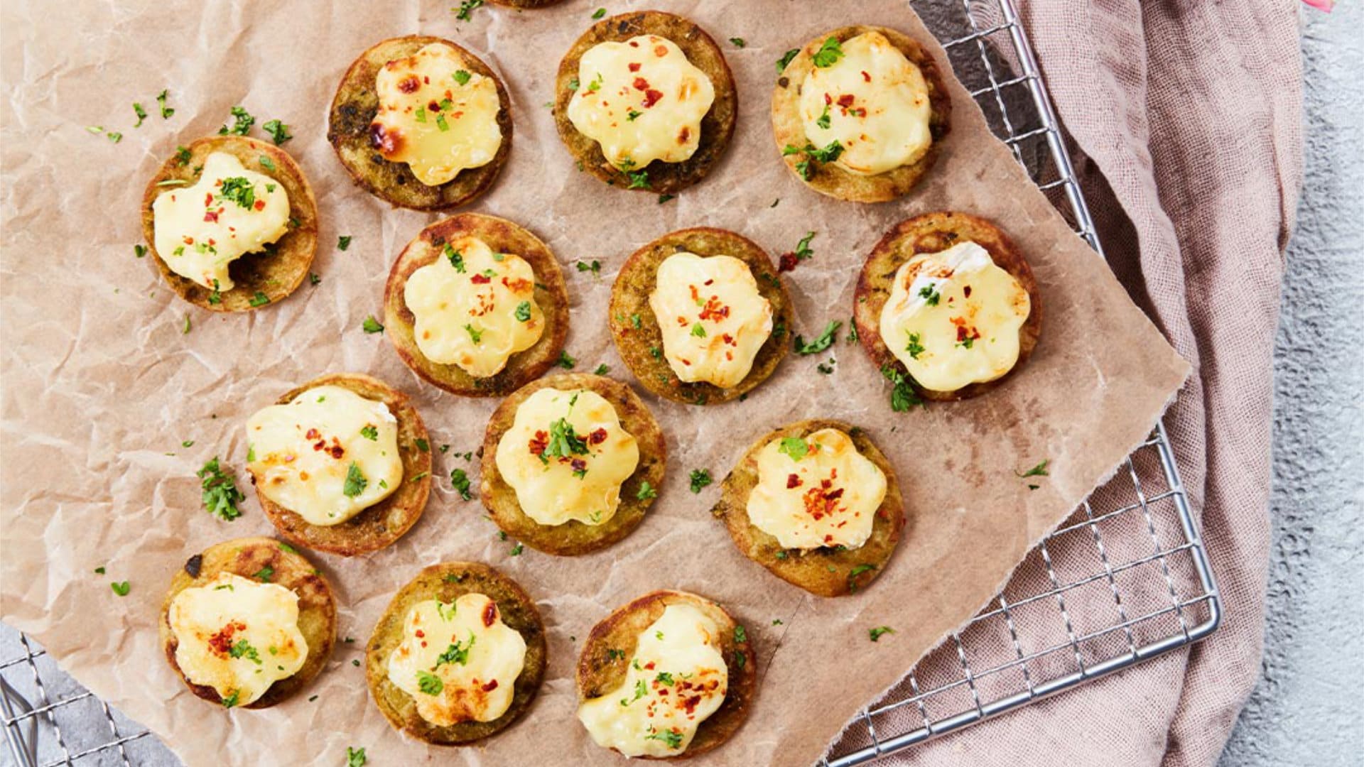 Blinis auf Backblech