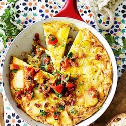 Dieses Bild zeigt die fertige Tortilla.