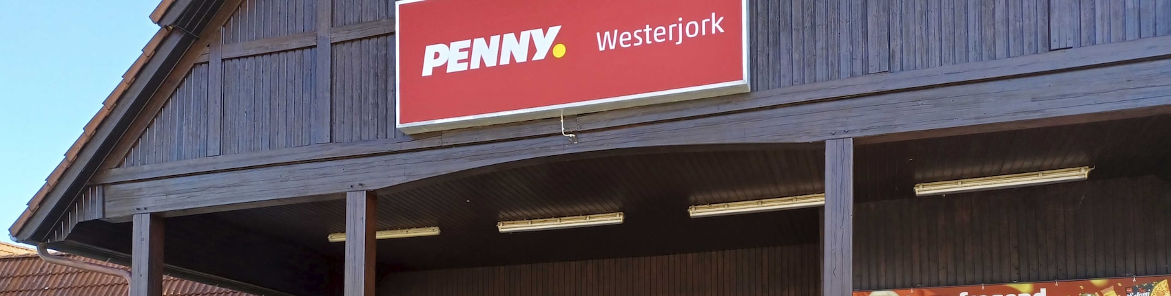 Sie sehen den Eingang vom Penny Markt in Jork, Westerjork 42
