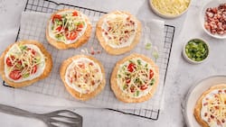 Dieses Bild zeigt die fertigen Langos.