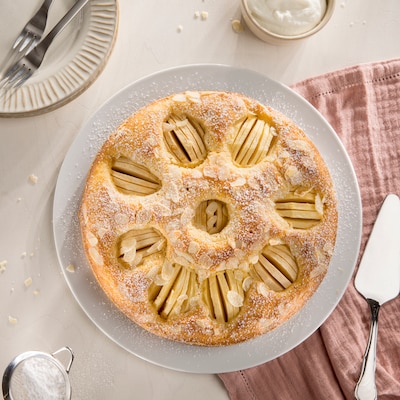 Dieses Bild zeigt unseren schnellen Apfelkuchen.