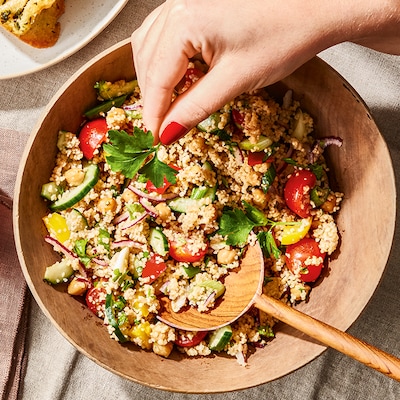 Couscous Salat mit Kichererbsen