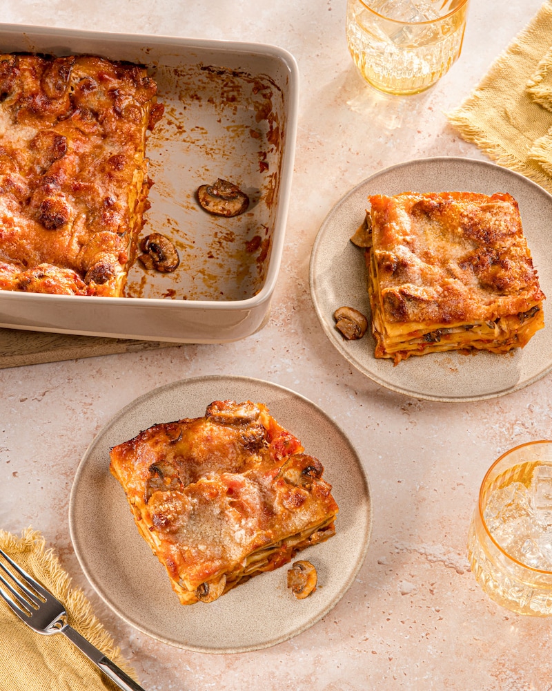 Dieses Bild zeigt die fertige Lasagne.