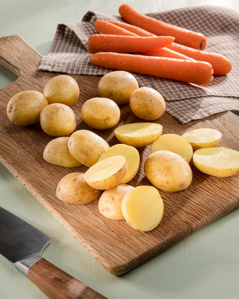 Dieses Bild zeigt die geschnittenen Kartoffeln.