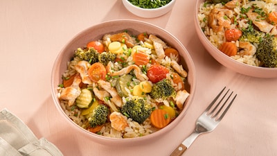 Hähnchen Reis Pfanne