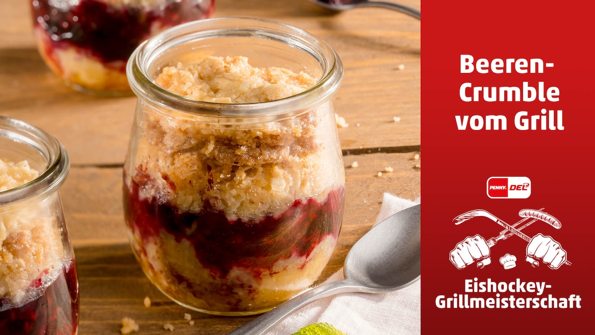 Dieses Bild zeigt unser fruchtiges Beeren-Crumble vom Grill.