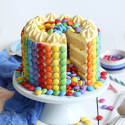 Rainbow Pinata Torte