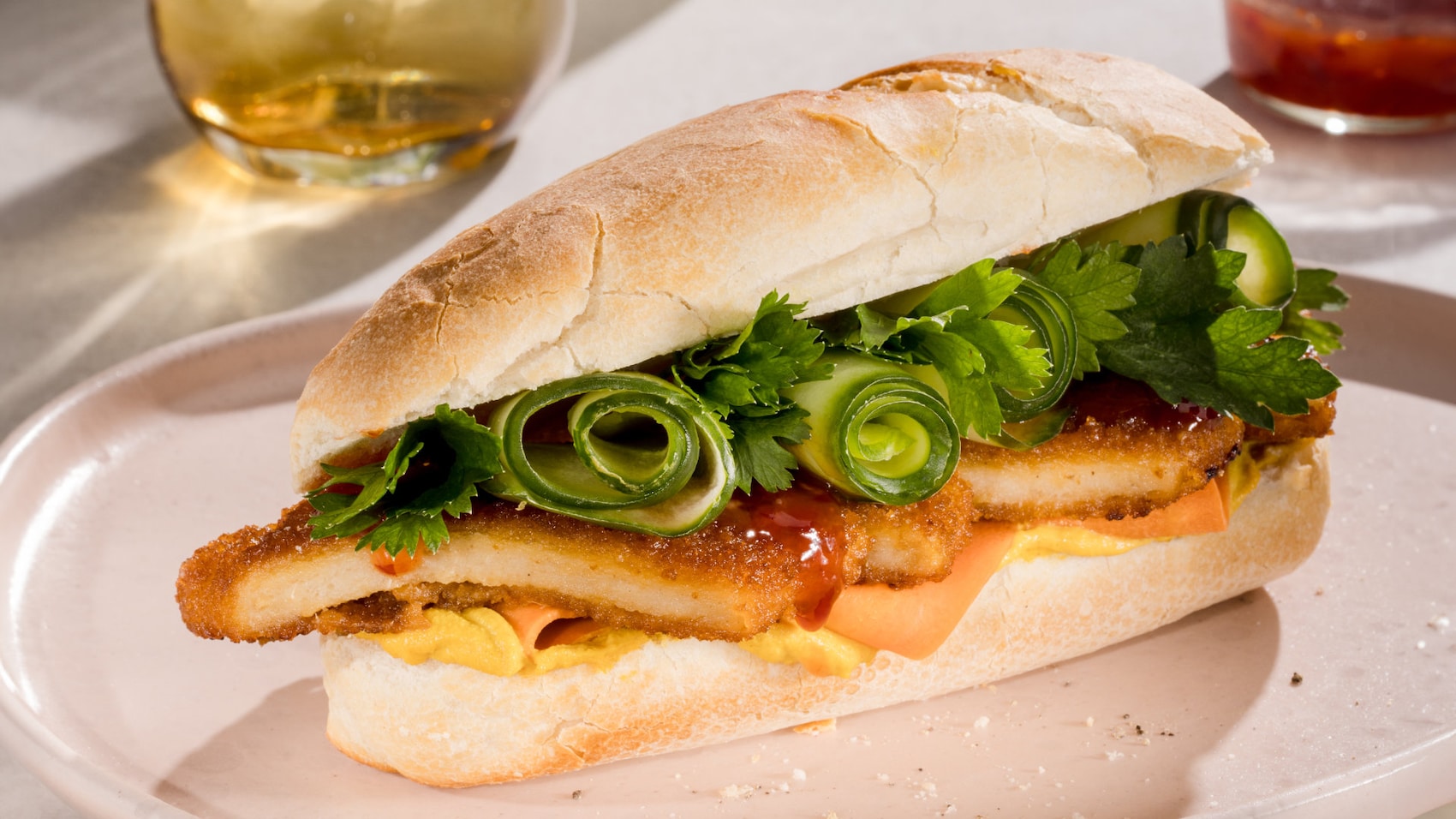 Veganes Schnitzel Sandwich