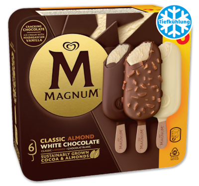 MAGNUM Stieleis Classic, Almond und White Chocolate