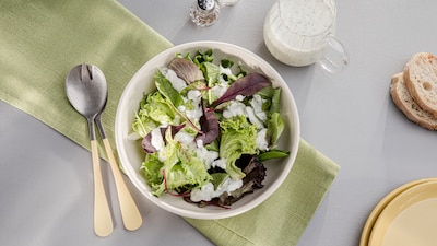 Blattsalat mit Dressing