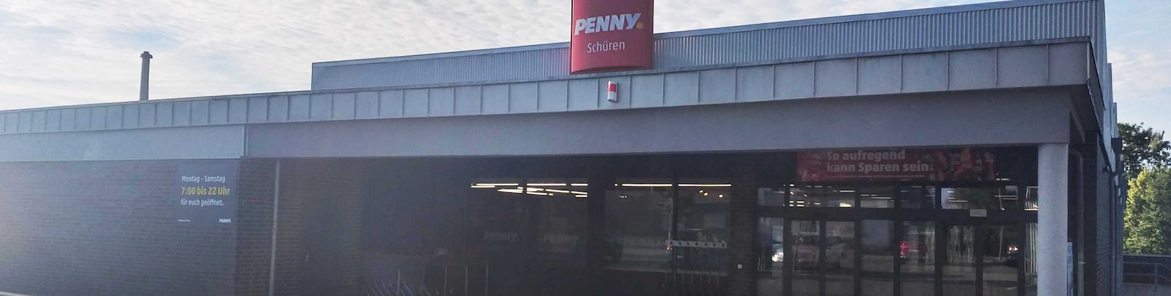 Sie sehen den Eingang vom Penny Markt in Dortmund - Schüren, Schuerufer Str. 195