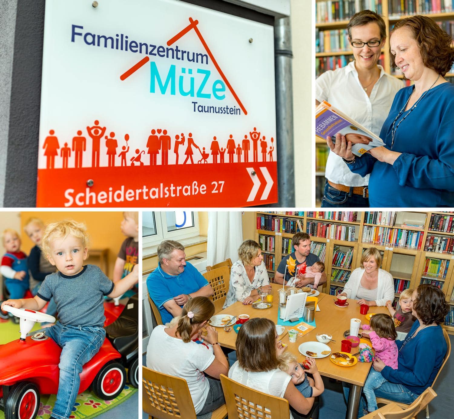 Collage mit dem Vereinslogo und Bildern von den Vereinsmitgliedern im Austausch