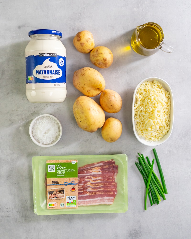 Dieses Bild zeigt die Zutaten für die Smashed Potatoes.