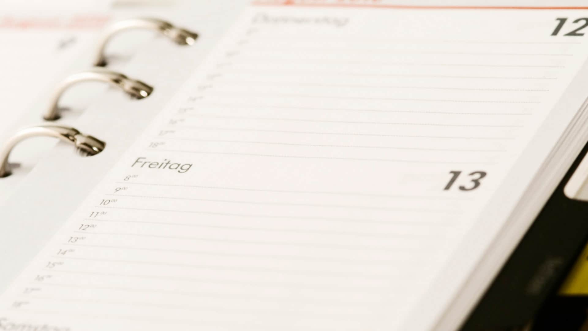 Zeitplan für Weihnachtsessen