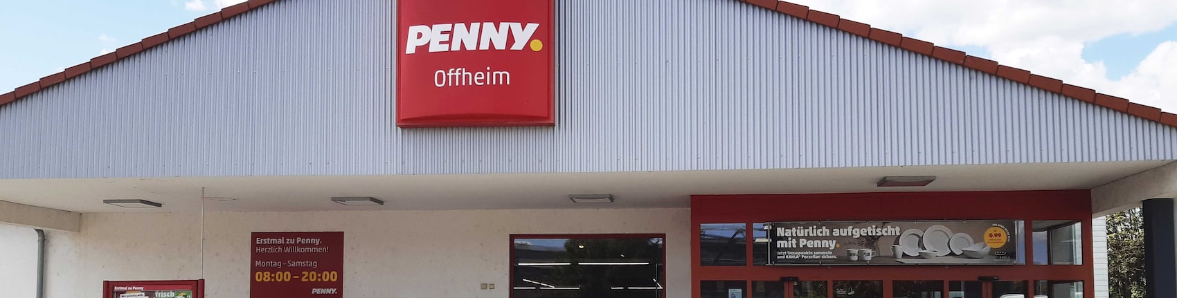 Sie sehen den Eingang vom Penny Markt in Limburg/Offheim, Kapellenstr. 4 A
