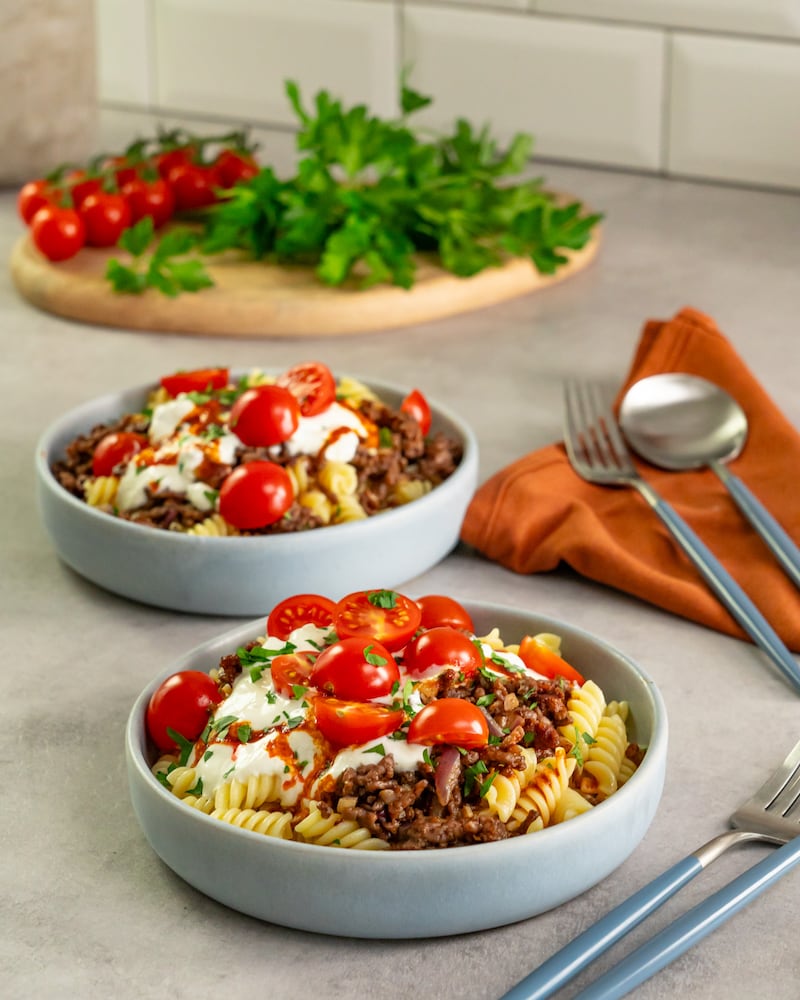 Dieses Bild zeigt die fertige Pasta.