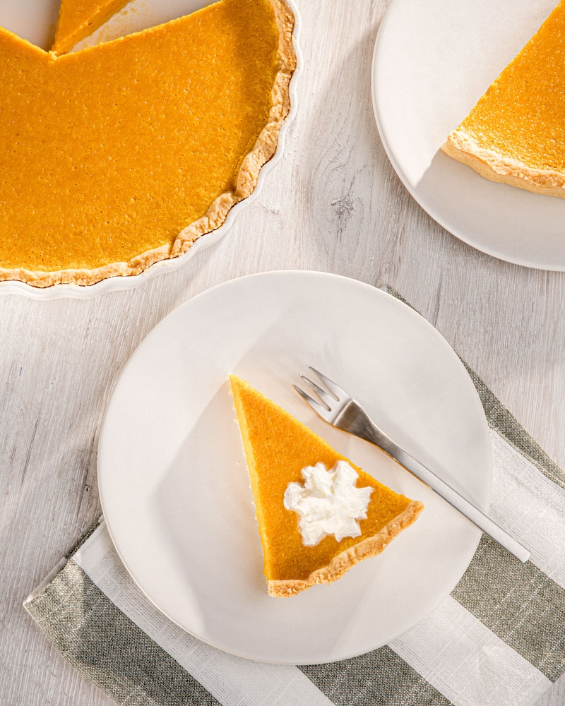 Dieses Bild zeigt den fertigen Pumpkin Pie.