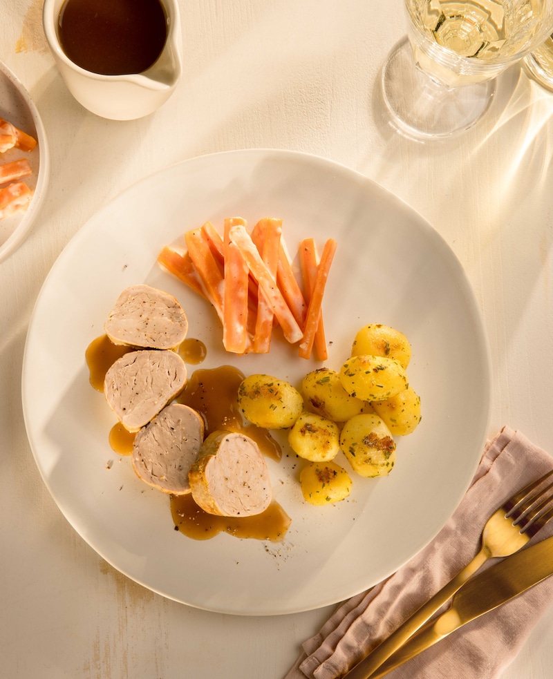 Dieses Bild zeigt unser Schweinefilet in Salzkruste.