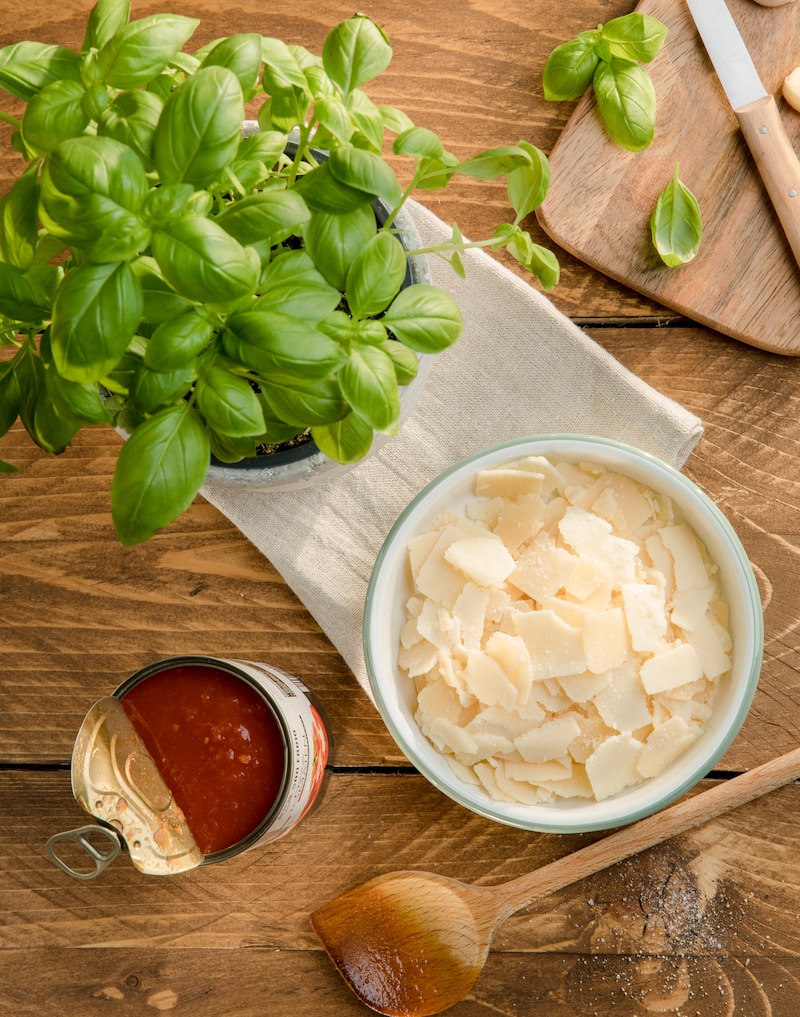 Auf diesem Bild siehst du unsere fertigen Tagliatelle all'arrabiata.