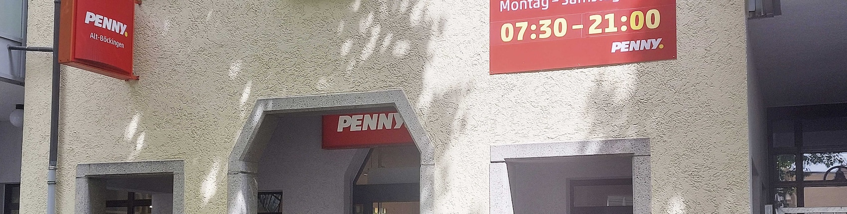 Sie sehen den Eingang vom Penny Markt in Heilbronn/Boeckingen, Schuchmannstr. 4