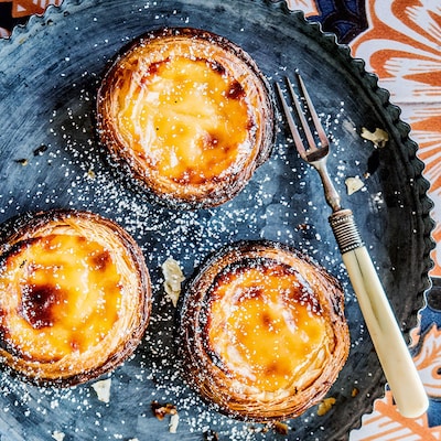 Dieses Bild zeigt wie die fertigen Pastéis de Nata.