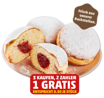BÄCKERKRÖNUNG Der fruchtig-süß gefüllte Krapfen 0.90