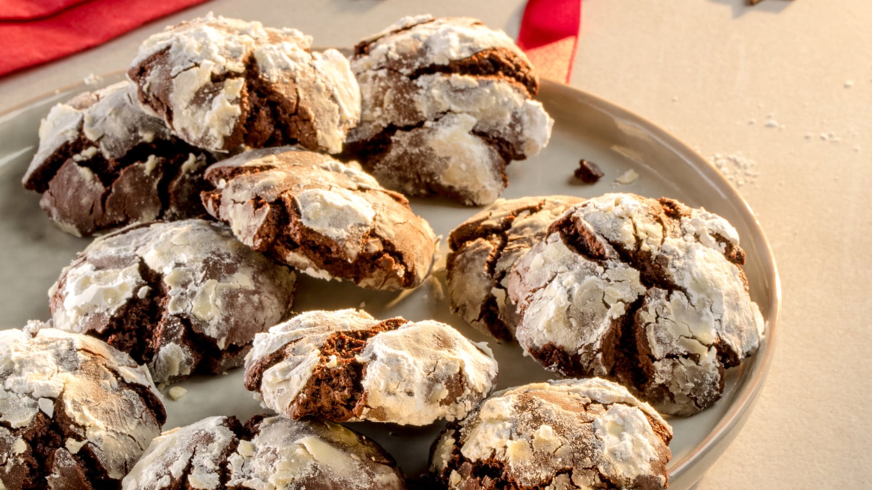 Schoko Schneebällchen auf Teller