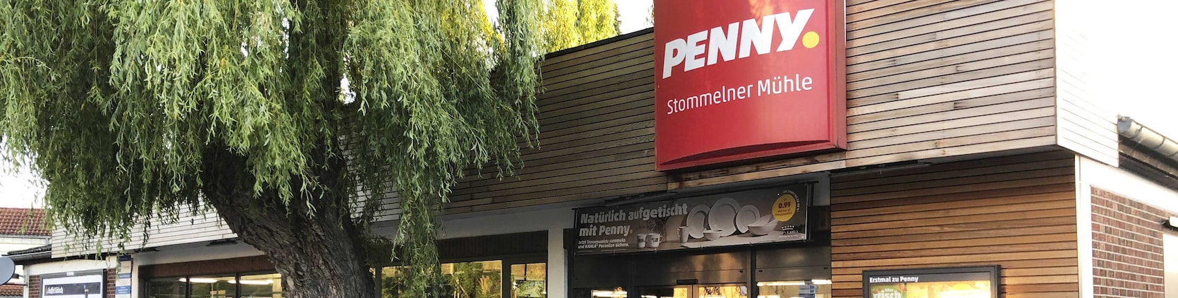 sie sehen den Eingang vom Penny Markt in Pulheim – Stommeln Venloer Str. 511