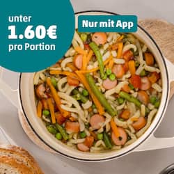 Spätzle-Eintopf mit Würstchen