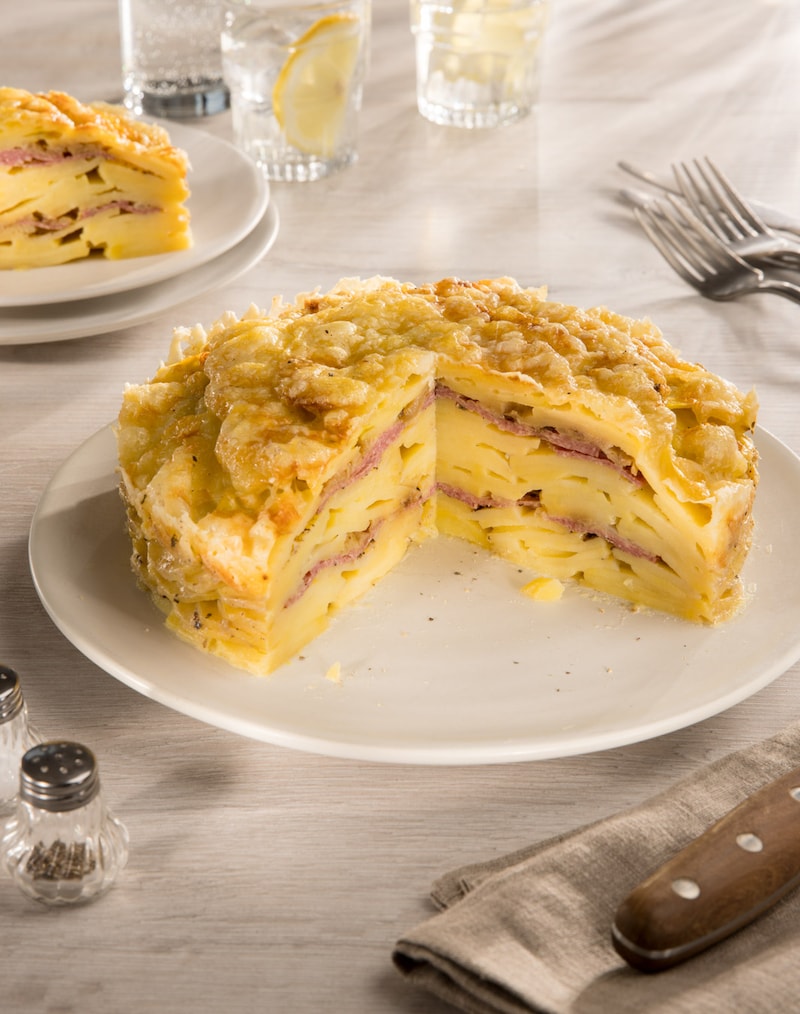 Dieses Bild zeigt unseren herzhaften Kartoffelkuchen.