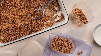 Das Bild zeigt fertige Granola.