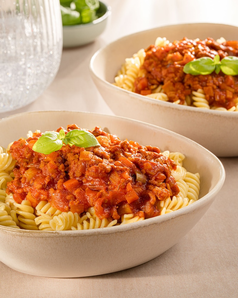 Dieses Bild zeigt die fertige Bolognese.