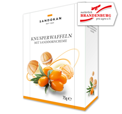 SANDOKAN Knusperwaffeln mit Sanddorncreme 2.29