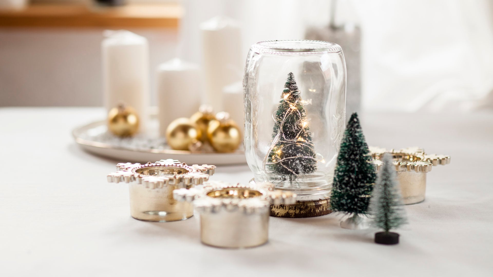 Tischdeko für Weihnachtsessen