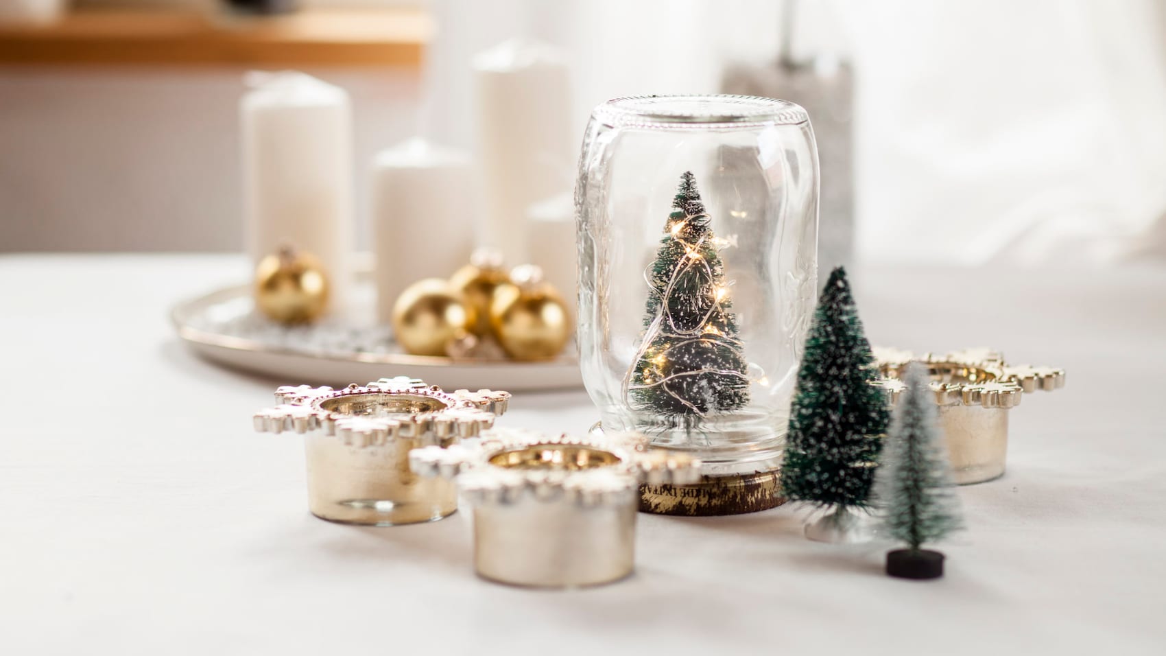 Tischdeko für Weihnachtsessen